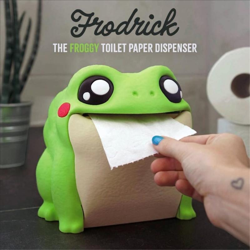 Unique 3D Printed Frogs Toilet Paper Holders Toilet Paper Dispense Plastic Rack Whimsical Bathroom decors for Frogs love