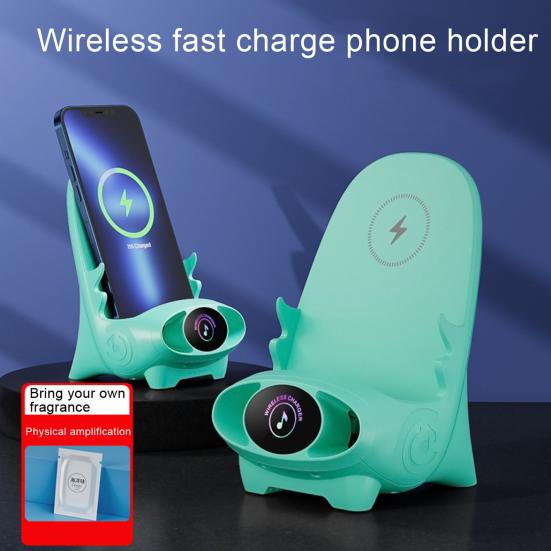 Portable Wireless Charger Mini Charging Station Wide Compatible Phone Stand Holder Bracket