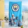 Asciugamano da Spiaggia Stile Manchester City FC Morbido Resistente Asciugatura Rapida Confortevole Leggero Adatto per Nuoto, Palestra, Campeggio, Yoga Vacanze