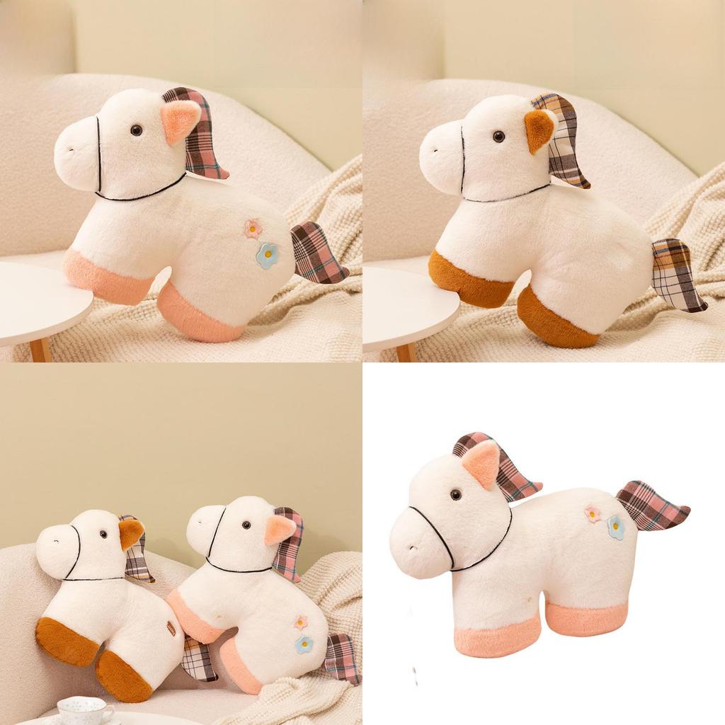 Tier Pferd Plüschtier Kissen mit weichem Kurzflorstoff für Heimdekoration und Geschenk