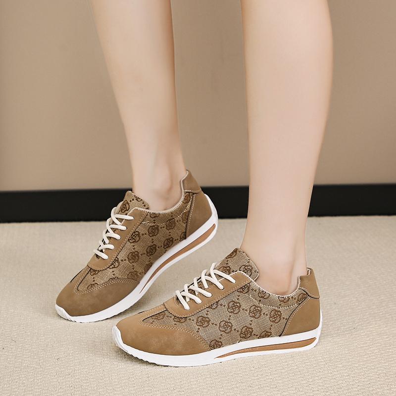 

AJGS Осенние Кроссовки Женские Плоские Повседневные Удобные Модные Универсальные Шнуровка Прогулочные Женские Туфли Zapatos De Mujer Tendencia 42 коричневый