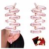Rose Plated Earrings, S925, Crystals, Elegant Studs