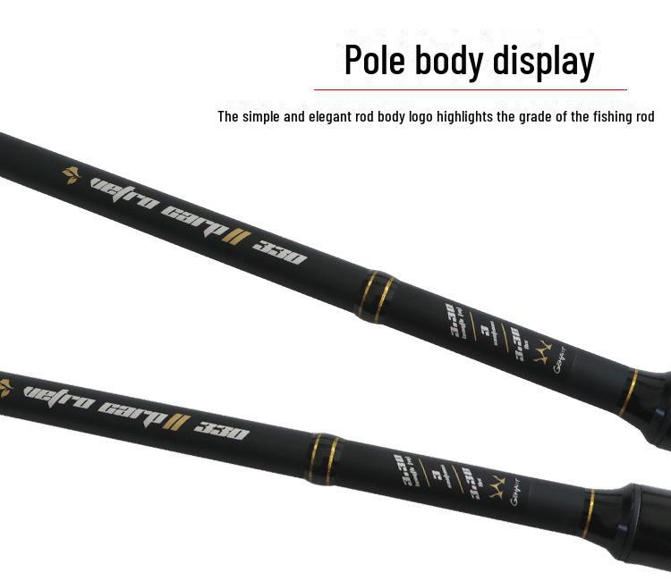 Three-Section Carbon Carp Casting Rod 3.3m-3.9m for Long-Distance Fishing