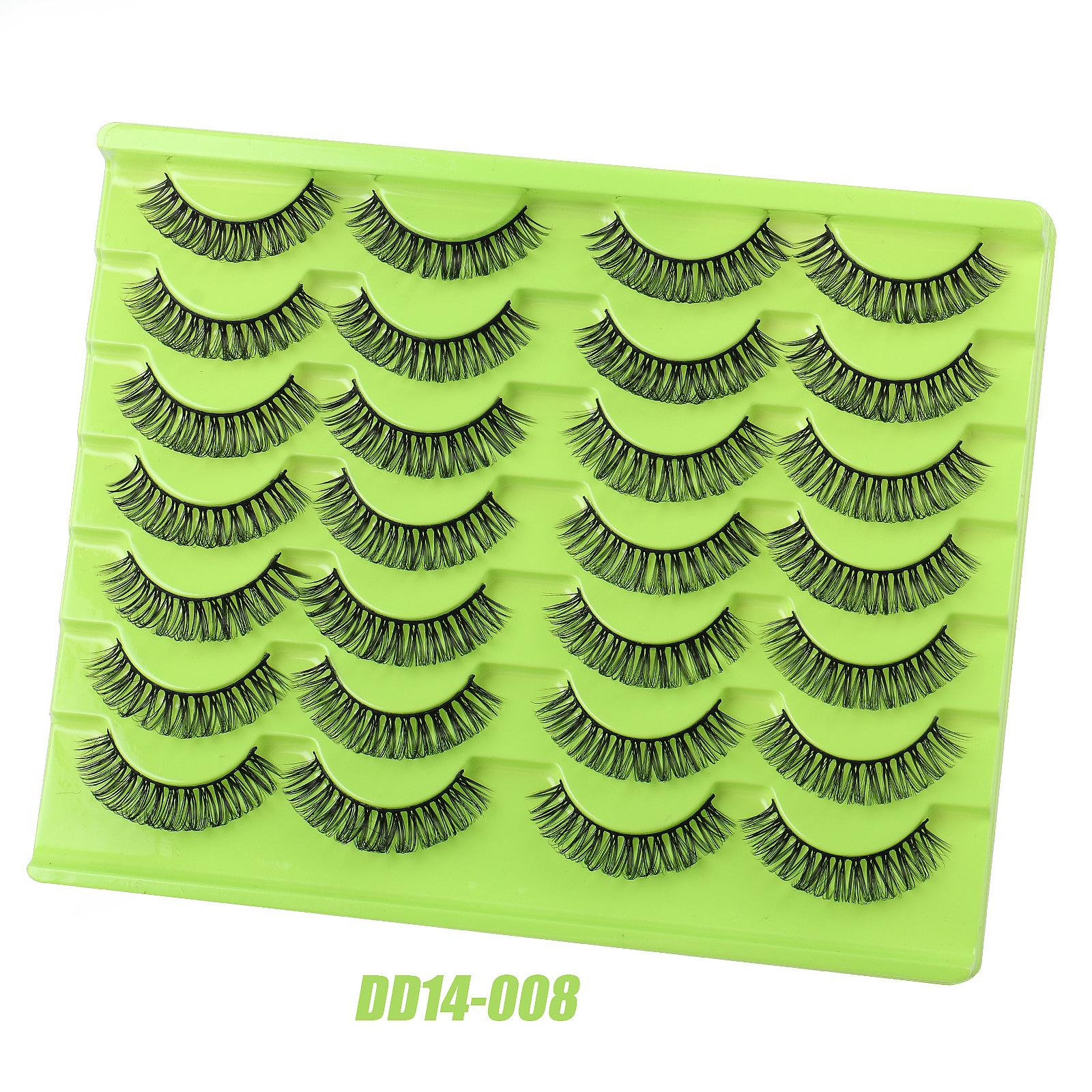 

Dd Химическое волокно Завитые Накладные ресницы 14 пар Густые Натуральные Наращенные ресницы