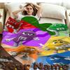 1PC M&M's Custom Name Patterned Flannel Blanket Suitable For All Seasons for Home Decor Warmth and Comfort Gifts Holiday Present