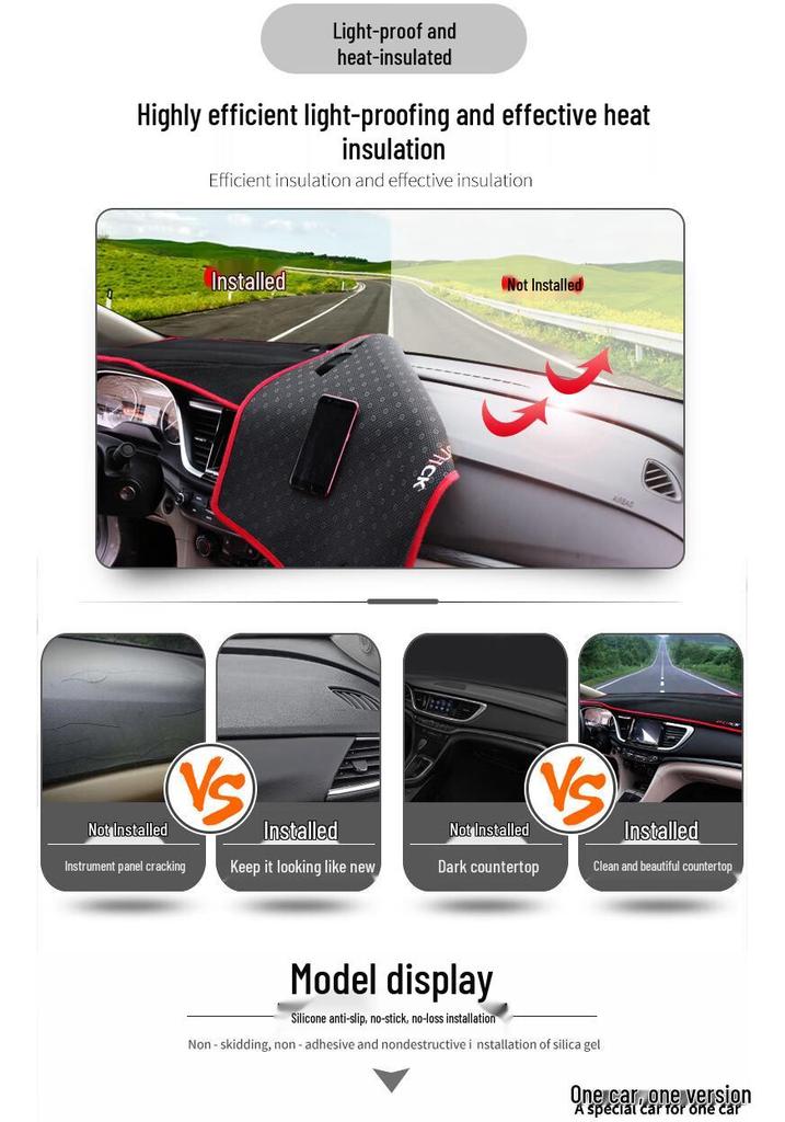 Changan CS35 PLUS Dashboard Sunshade Mat – Heat Insulating Console Decor