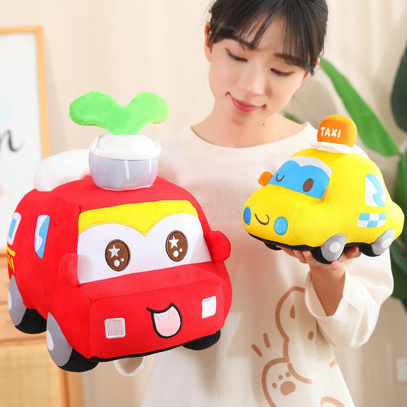 Planet Car Doll Boy Sleeping Pillow Doll Plush Toy Fire Truck Kids Gift Festival