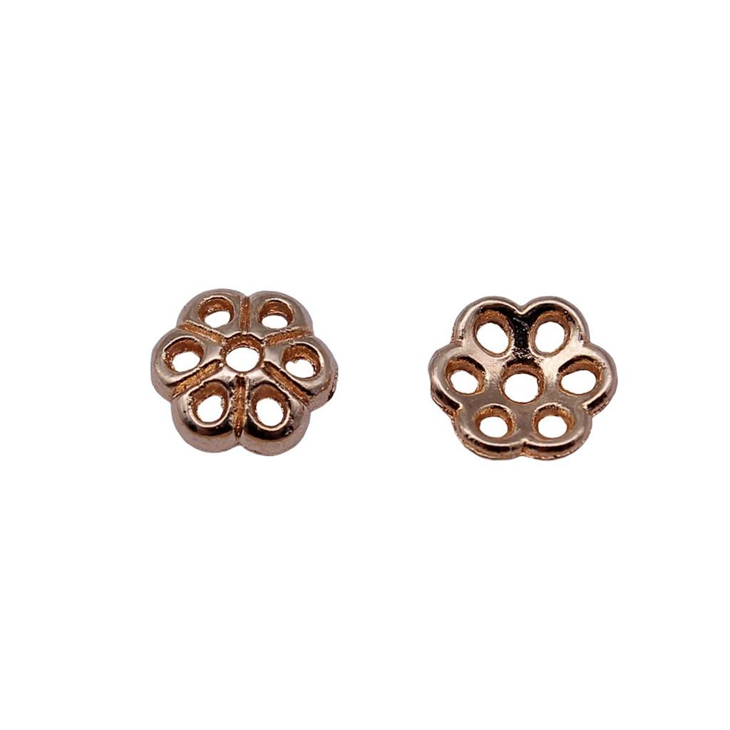 Multi Color Swirl Flower Bead Caps Spacer Beads For Jewelry Making Components