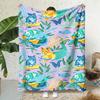2026 New Arrivals 1pc Cute Cartoon Cat Mermaid Flannel Blanket Ultra-Soft, Warm, Machine Washable, All-Season Comfort for Sofa, Bed, Travel, Camping, 
