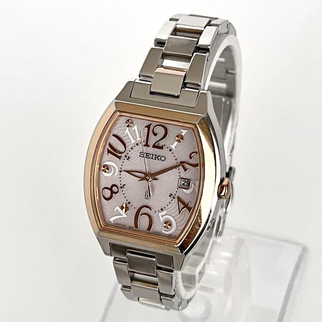SEIKO Polished Lukia Excellent Pink Silver Gold s2396 Ladies' Watch, Radio-Controlled Solar, Dial