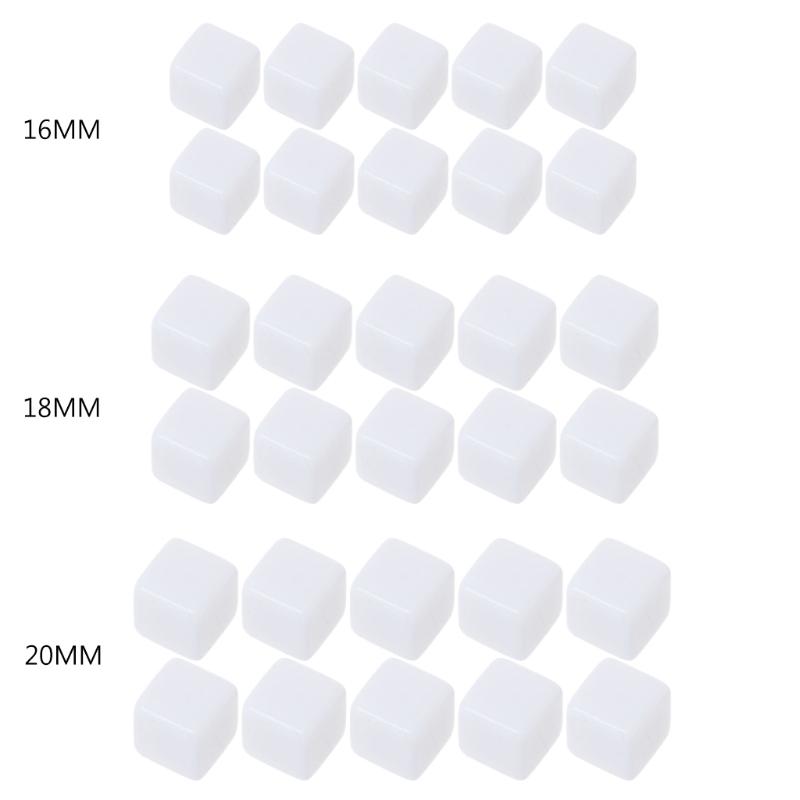 White Blank Dice Game Props Educational Toys Club/Party/Family Games Accessories