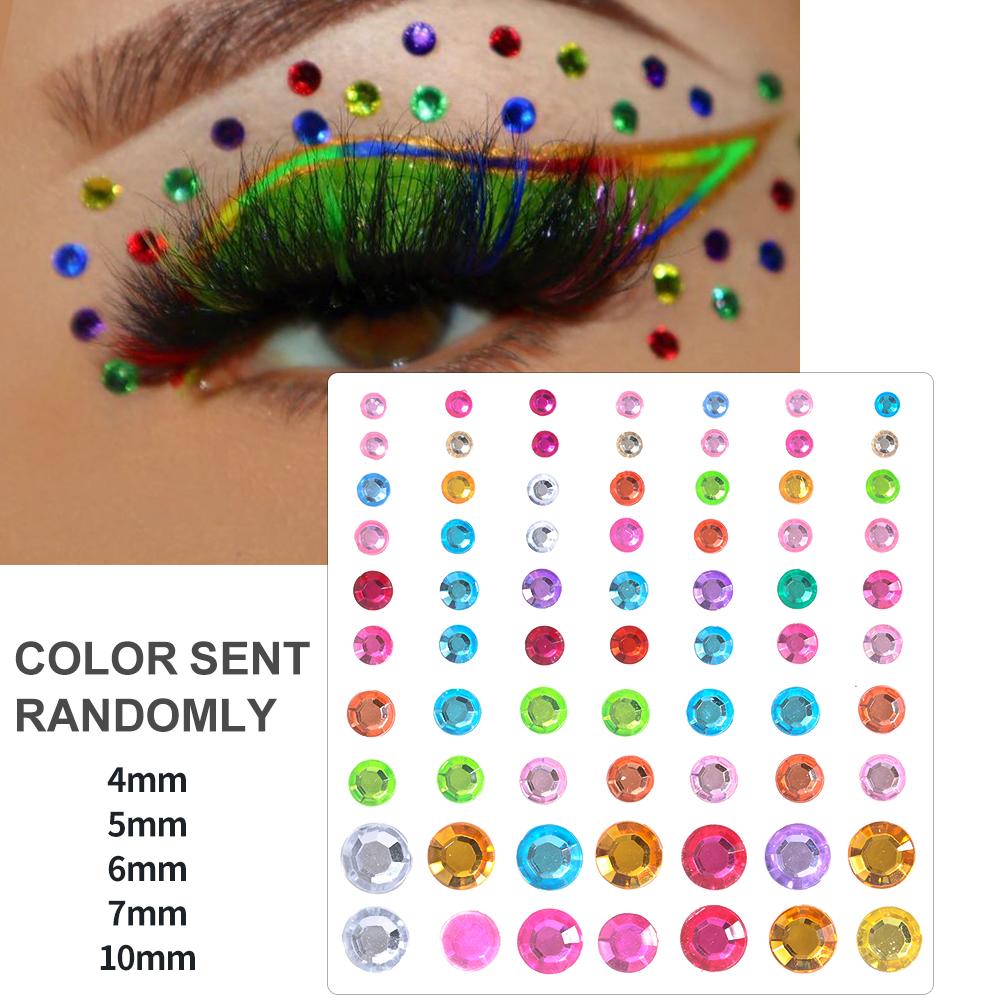 3D Strass Gezichtstattoo Stickers Voor Festival Glitter Make-up Sieraden Sticker Op Gezicht Kristallen Edelstenen Juwelen Diamanten Decoratie