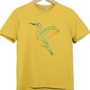 Hummingbird T Shirt Floral Bird Graphic Tee Colorful Nature Garden Lover Top