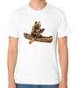 Bear Canoeing T-Shirt Funny Outdoor Animal Canoe Boat Adventure Unisex Tee