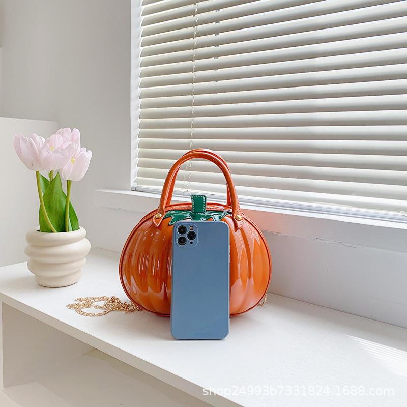 Halloween Pumpkin Bag 2025 New European and American Fashion Personalized Design Foreign Style Portable Shoulder Chain Small Round Bag