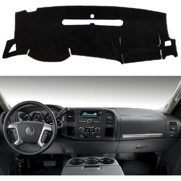 Dashboard Cover For GMC Sierra And Chevrolet Silverado- Fits 2007-2013 Models With Two Glove Boxes.  Fit Dash Mat, Won'T Break Dash Sensors(Premium