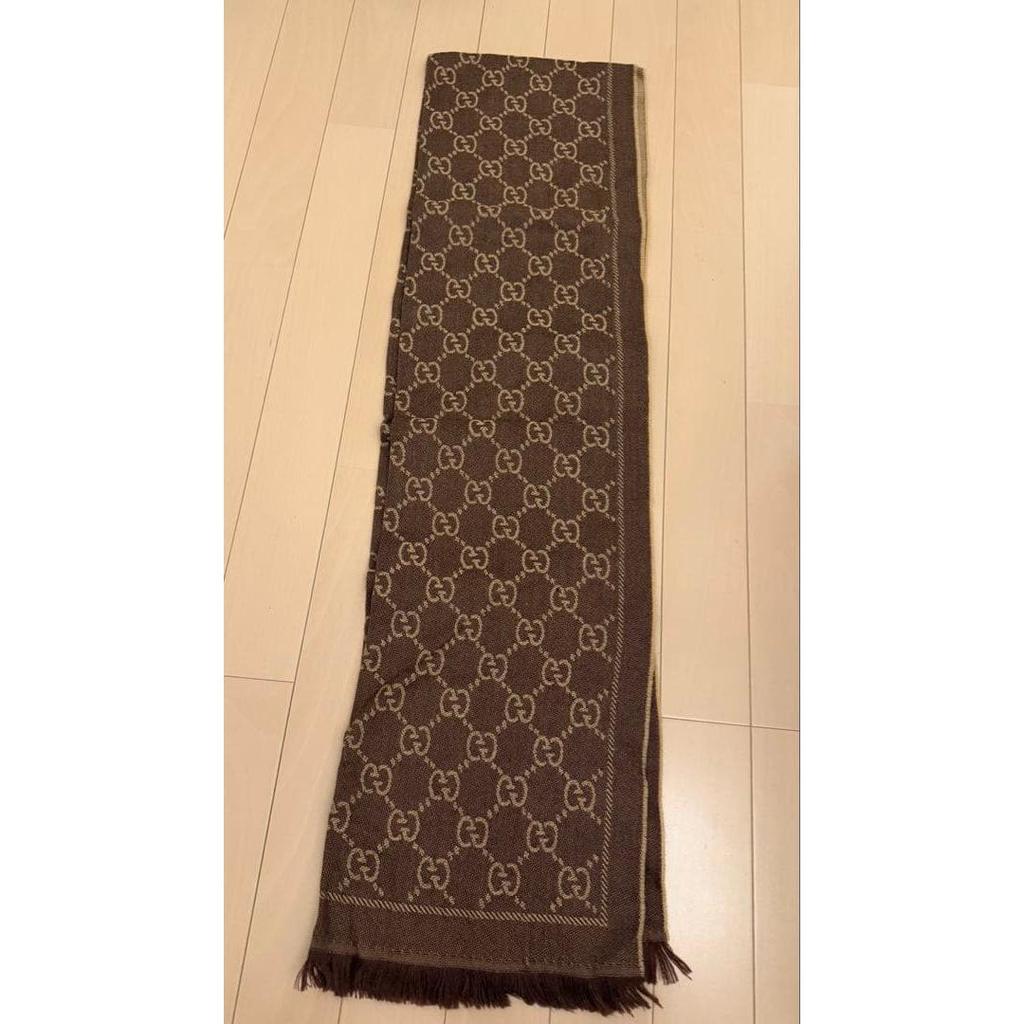 Used GUCCI GG Logo Stole 70x195cm