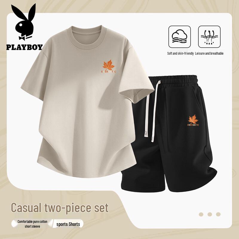 Playboy Men s 2026 Summer Cotton Sport Set (T-Shirt & Shorts) 3XL