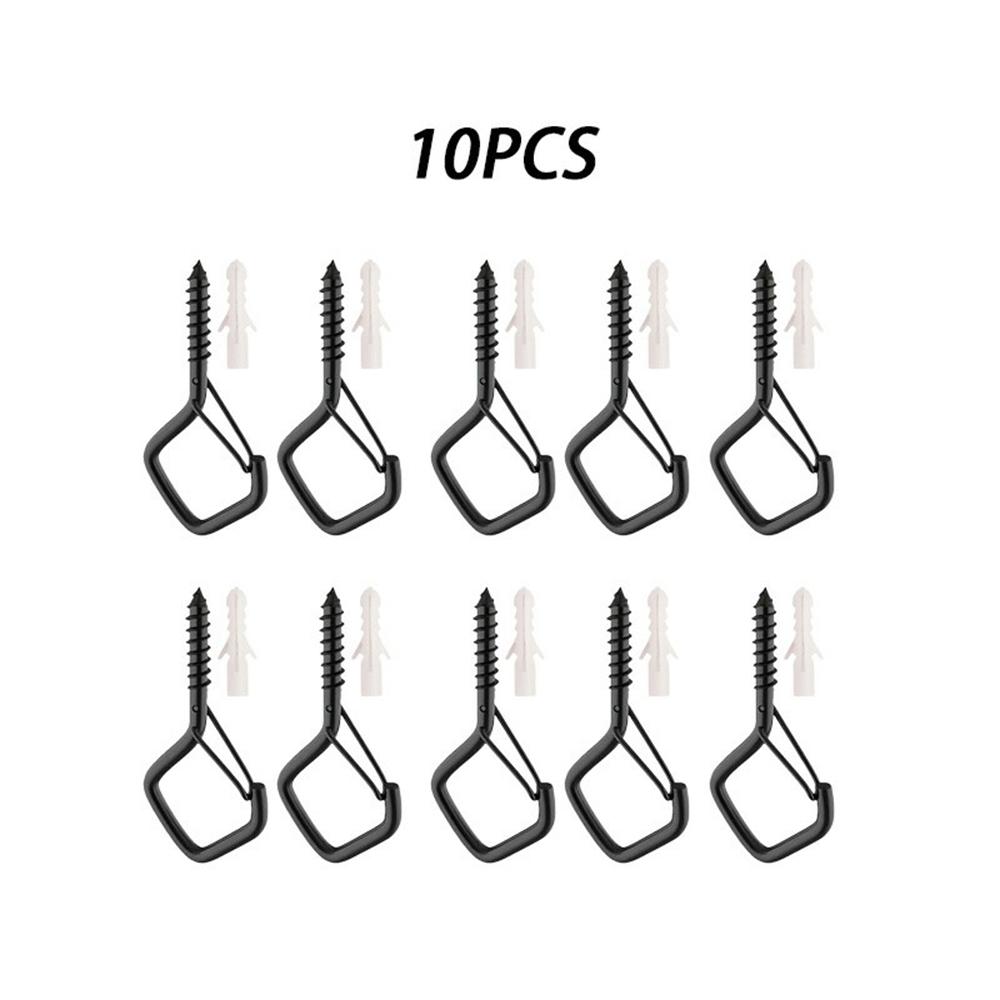 10 PCS Square Snap Safety Hooks Diamond Shaped Hangers Sturdy Anti-Drop Q-Type Hooks