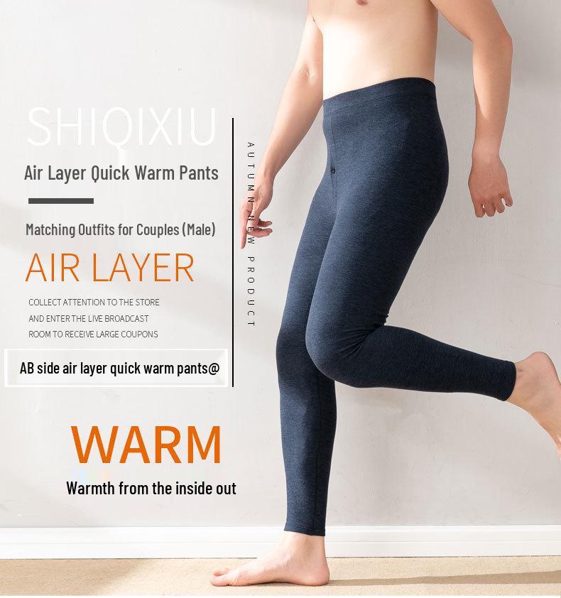 Men's and Women's High Waist Slim Fit Wool Base Layer Pants for Autumn/Winter - Warm Camel Hair Thin Pants