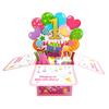 Happy Birthday Card,3D Pop Up Birthday Greeting Card For Baby Gril,Daughter,Granddaughther,Niece With 1 Envelop,1 Message Card