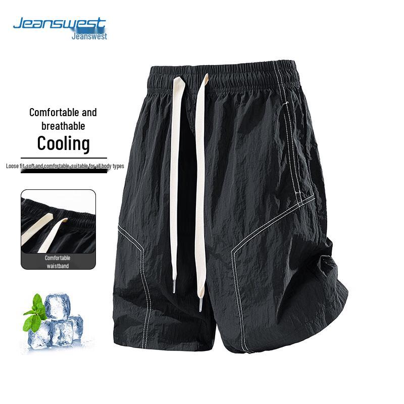 Jeanswest Men s Quick-Dry Breathable Ice-Feel Casual Shorts L