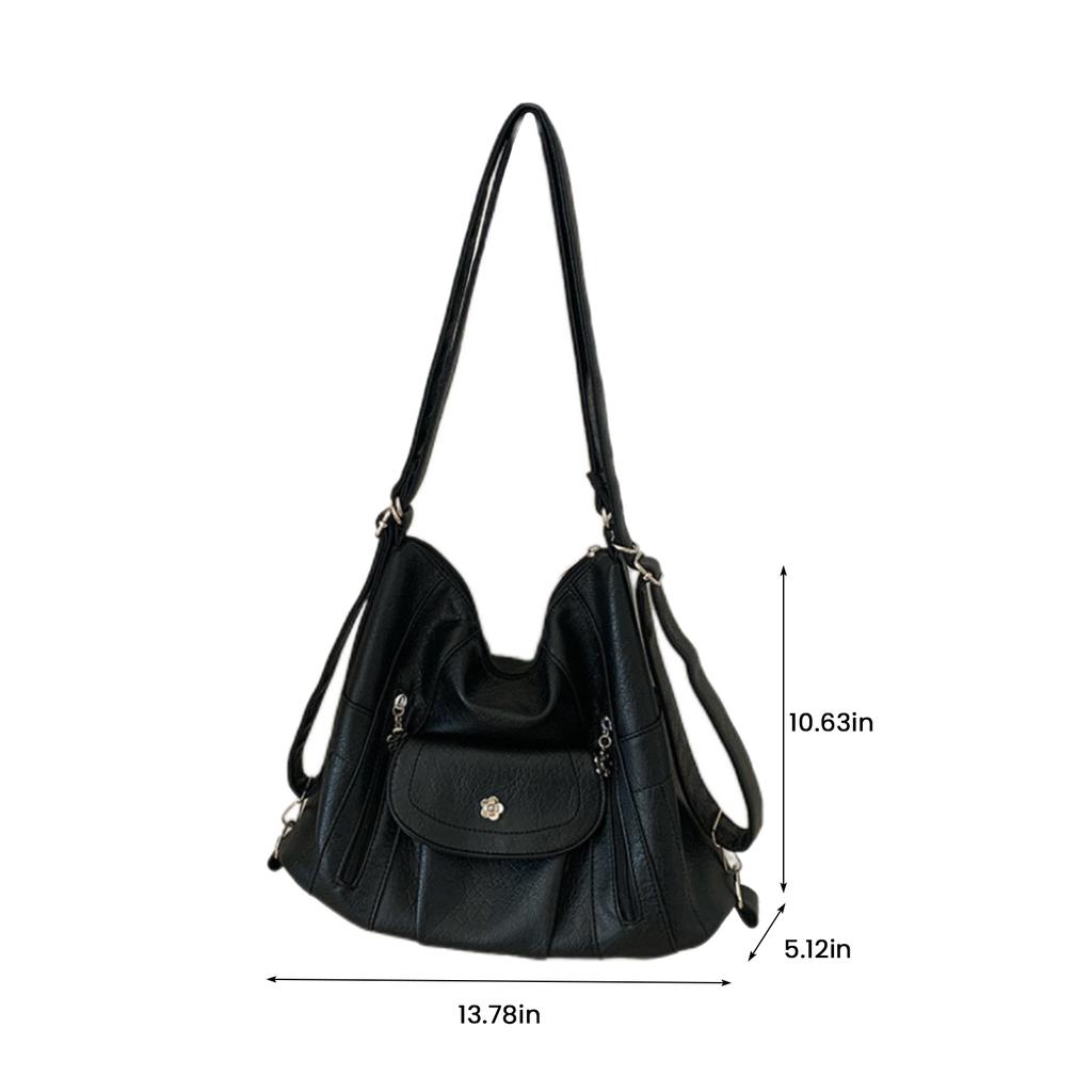 Geantă de mână vintage din piele PU Capacitate Mare Geantă de umăr Simplă Y2K Geantă crossbody de agrement Rucsac pentru Călătorie Cumpărături Muncă Întâlnire