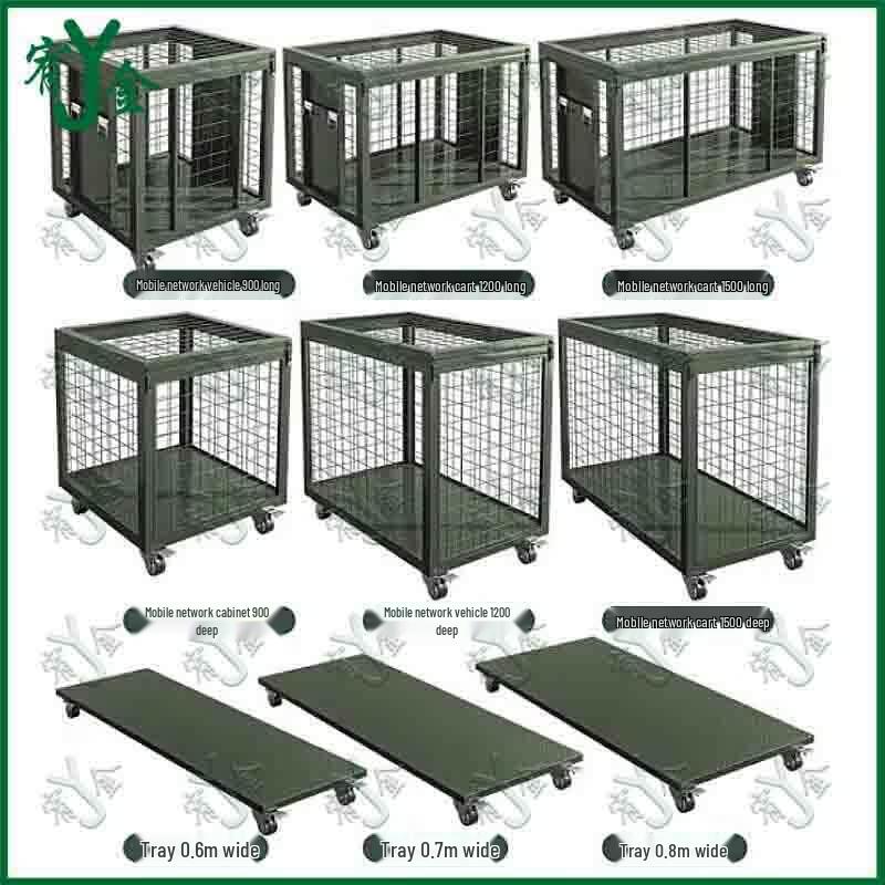 Yojin Movable Storage Mesh Cage with Wheels