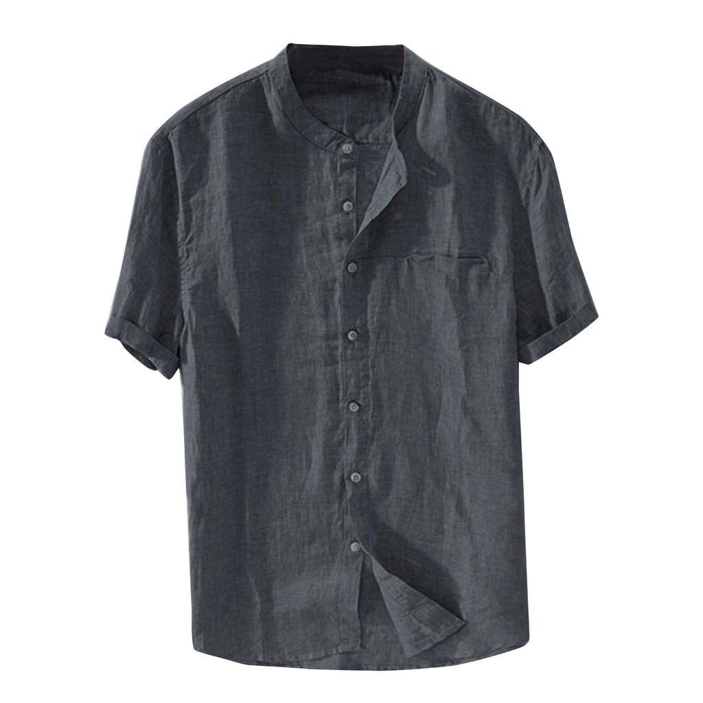 Men Casual Loose Short-sleeved Fashion Summer Beach Quick-drying Shirt