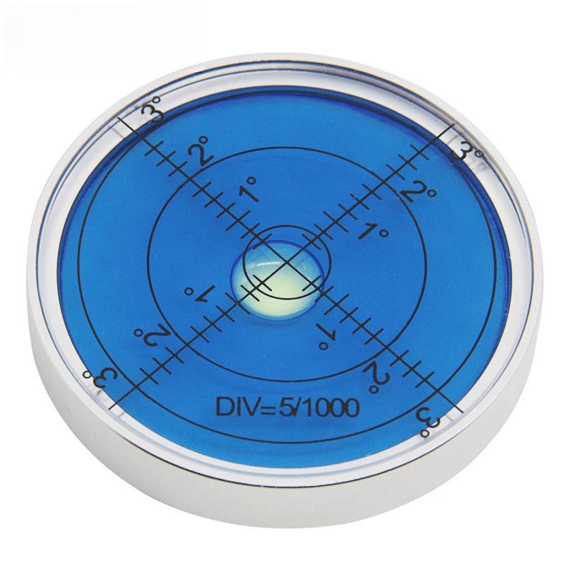 Portable 60x10mm Luminous Blue Magnetic Metal Bubble Level
