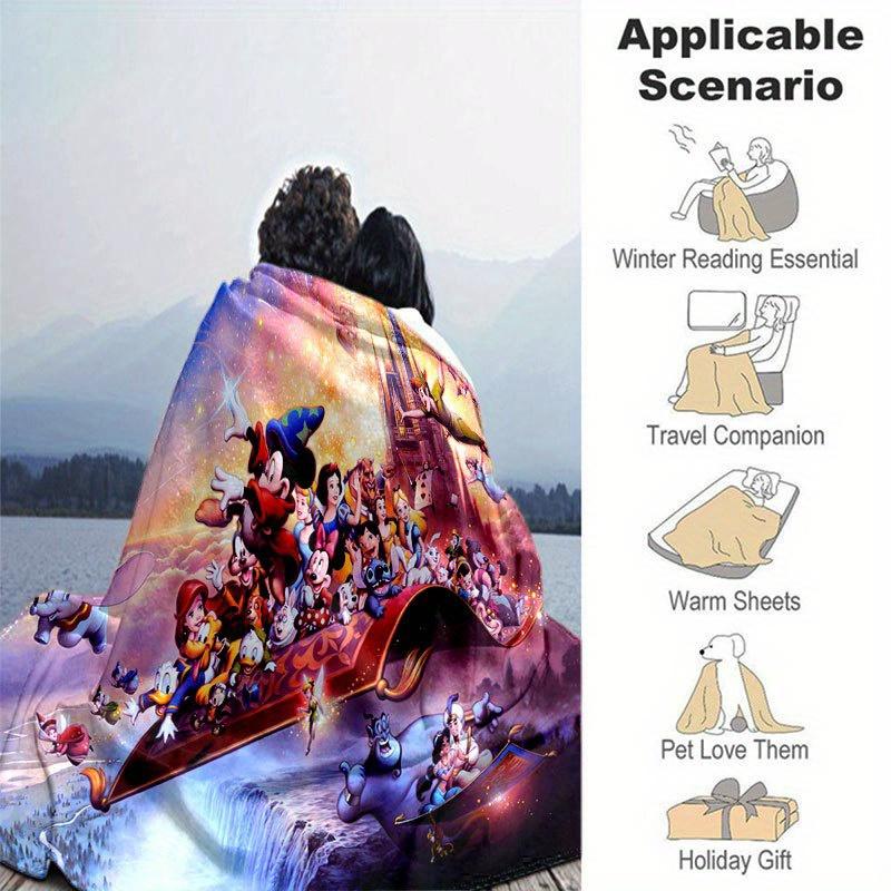 Mickey and Minnie Cartoon Blanket: Adorable, Warm, and Perfect for Home Decoration  Living Room, Travel, and All Seasons