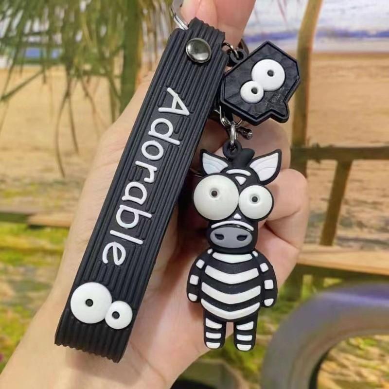 Entzückender Silikon-Giraffen-Schlüsselanhänger Niedliches Cartoon-Design Perfektes Geschenk Für Alle Anlässe