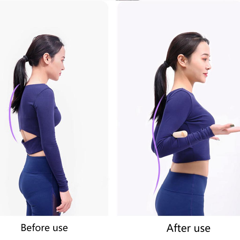 Correct Posture Exercise Stick Wood Yoga Training Stick Posture Corrector for Stretching Flexibility Balance Strength