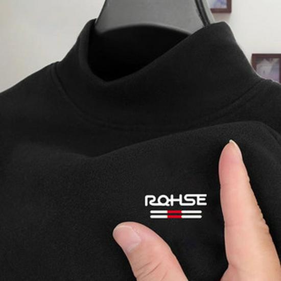 Men's German Velvet High-Collar Seamless Warm Shirt - Slim Fit, Winter Heat-Retaining Top