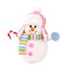 Cartoon Lighted Snowman Ornament Fabric Hat Scarf Accent Snowman Hanging Ornament Battery-Operated Cute Christmas Decor Lamp