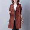 Spring and Autumn Medium and Long Trench Coat Women's Autumn Clothing New Korean Version Loose Temperament Coat Autumn Fashion Women's Clothing