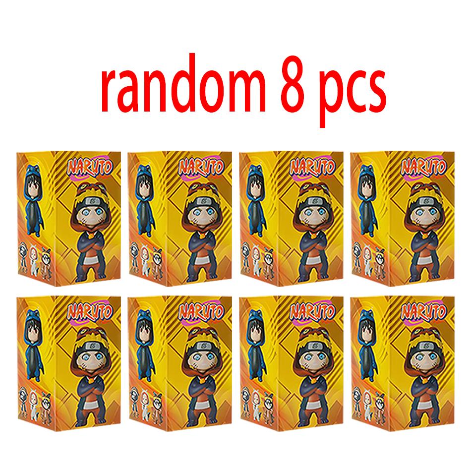 Anime 9pcs/set Naruto Figures Model Naruto Sasuke Kakashi 8cm Doll Costume Design PVCToys Dolls Kid Gift