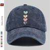 Pc Pcs for Mens Womens Adjustable Trucker Cap with Heart Print Buckle Closure Washed Vintage Baseball Hat Suitable for