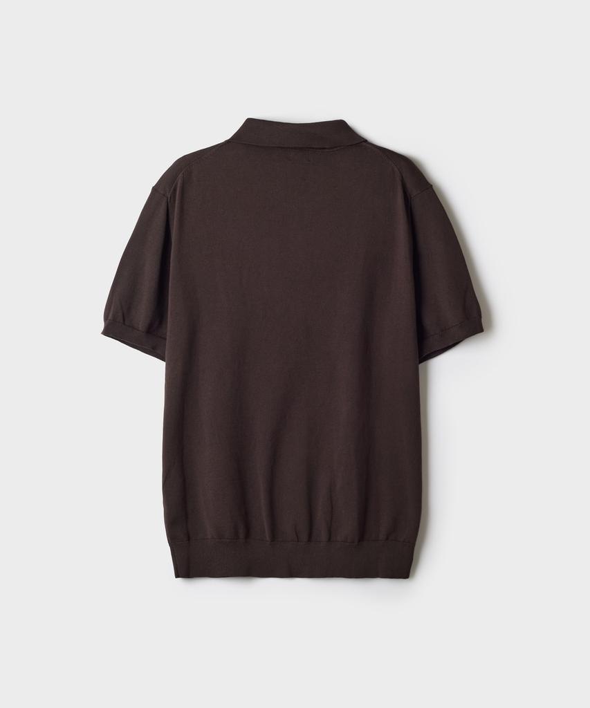 Seupao [Cotton Blend] Collared Neck Short Sleeve Knit (Re)_Spkwg37M01