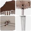 Pop Up Party Tent 288 X 288 X 245 Cm Brown Oxford Fabric