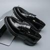 Four Seasons Trendy Men's Fashion Leather Slip-on Loafers with Thick Sole
