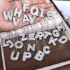 CZ Zircon Chunky Bubble Letters Pendant Necklace for Women Men Silver Color Initial A-Z Letter Necklace Charm Jewelry