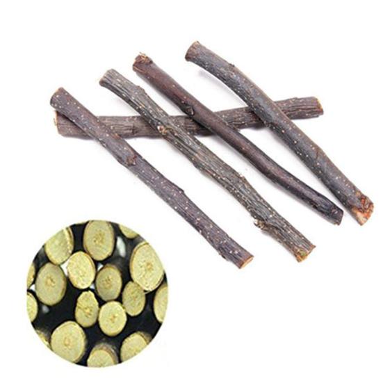 20/40/60Pcs Hamster Chew Sticks Eco-friendly Bite-Resistant Apple Tree Rabbit Chew Toys Pet Teeth Grinding Stick for Home