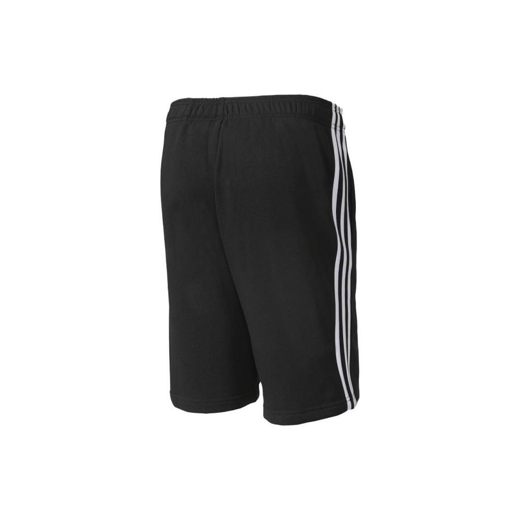 Adidas Striped Logo Print Sports Shorts Men Bottoms Black BK7468