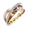 Creative Plated Three Color Stainless Steel Ring For Women Fashion Trend Finger Ring Female Party