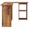 Corner Desk with Shelf Reclaimed Wood Look 142 x 102 x 73 cm Particleboard
