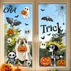 Durable Window Clings for Home Halloween Sticker, Cute Ghost Black Cat Pumpkin Decal, Waterproof Reusable Static Stickers Windows Cling Sticker Glass