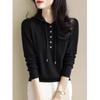 Women's Versatile Hooded Knit Sweater - Slimming & Age-Reducing for Autumn/Winter 2026