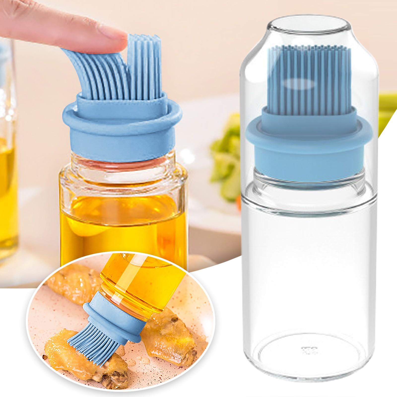 

Brush Oil Bottle Silicone Oil Bottle Household Cover And Brush Integrated синій