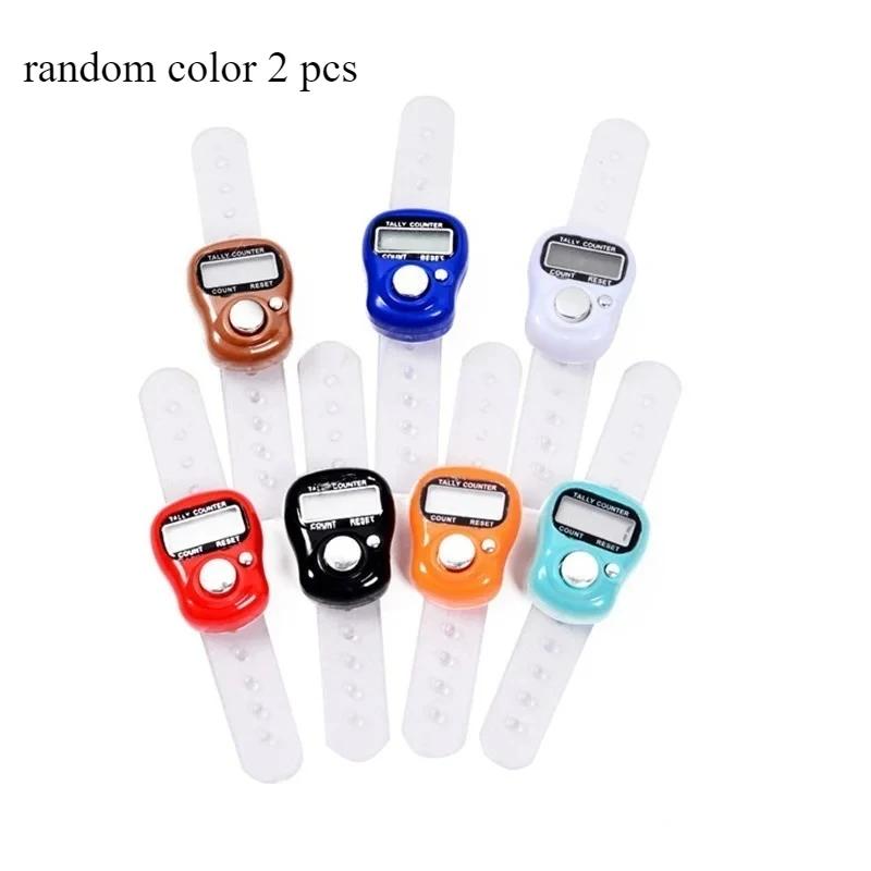 

2 шт. Мини-маркер для петель и счетчик рядов, ЖК-электронный цифровой счетчик для шитья, вязания, ткачества